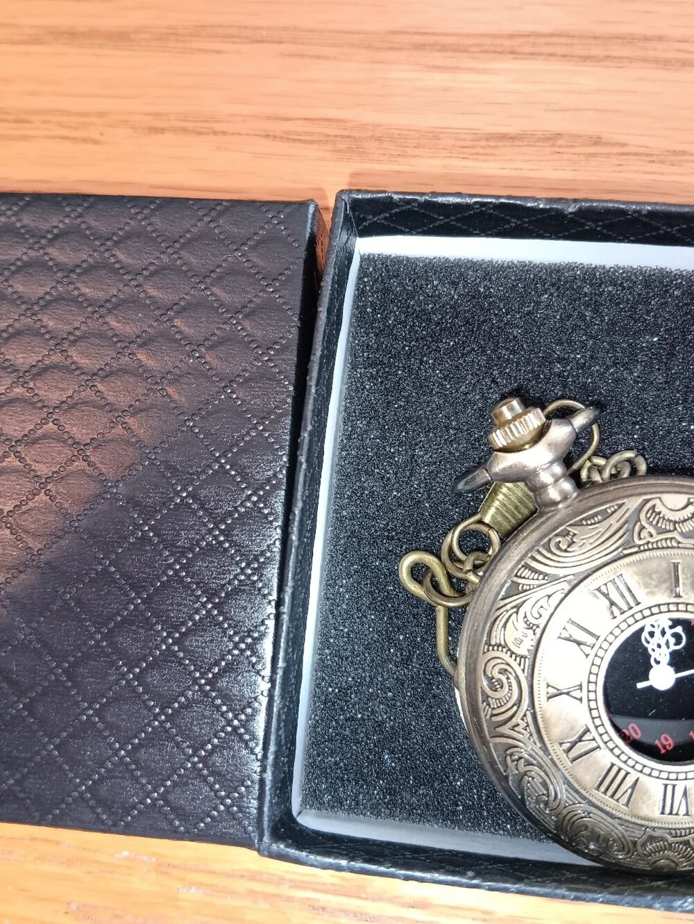 Antique-Style Brass Pocket Watch - Men's Accessory in Brass Tone. Working?